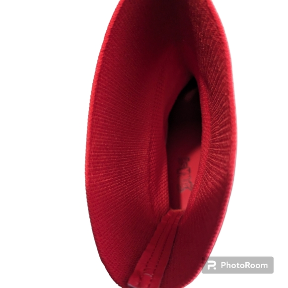 Brash Sock Boots, Stiletto Heel, Red, Size 8. - Picture 10 of 10